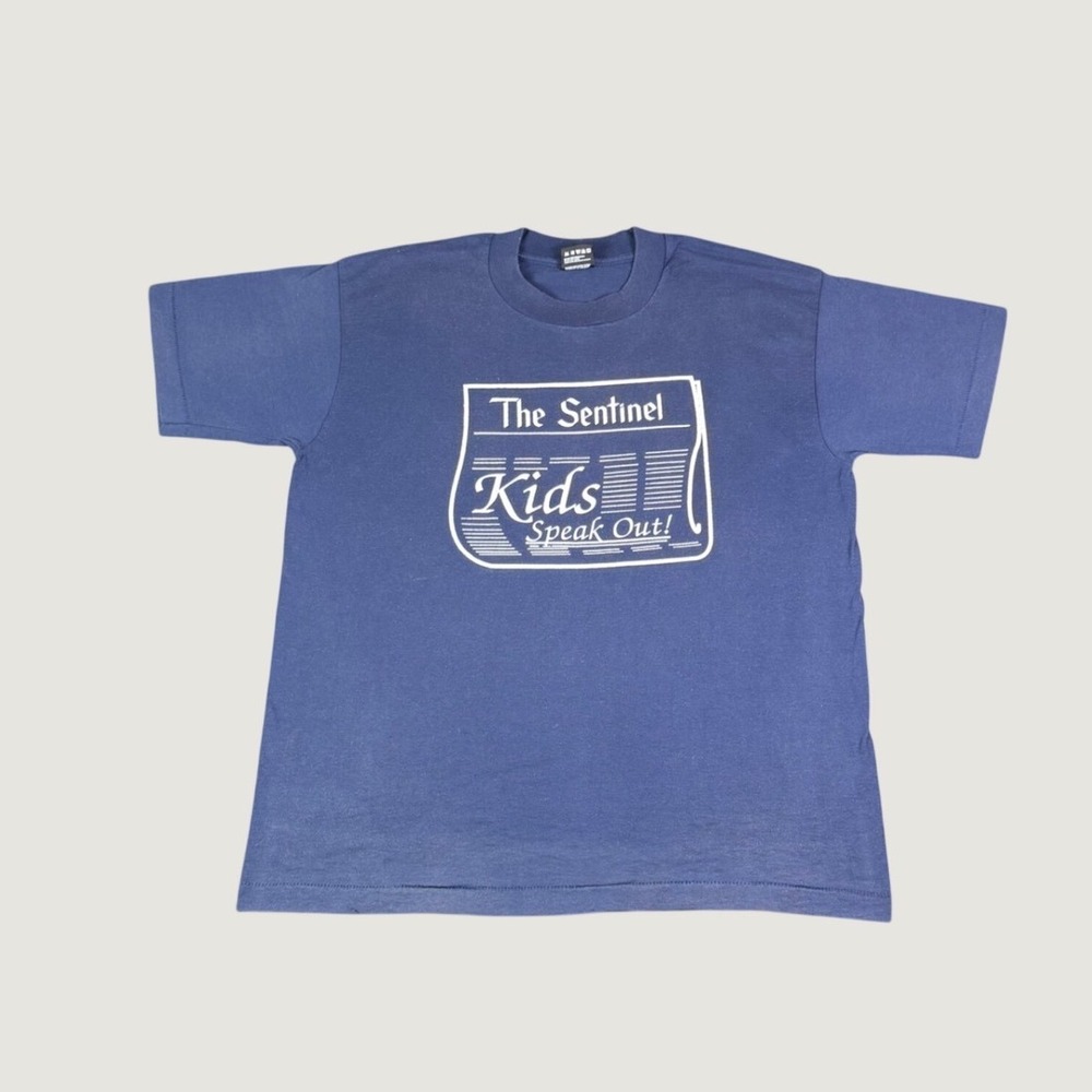Vintage Fruit of the Loom Best T-Shirt L Navy Blue The Sentinel Kids Speak Out